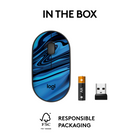 Logitech M340 Wireless Mouse with Limited Edition Prints, USB Receiver & Silent Clicks - Blue Galaxy-A Design Choice You’ll Feel Good About: Plastic parts in the M340 computer mouse include a minimum of 42% certified post-consumer recycled plastic
