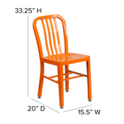 Chaise pour l’intérieur et l’extérieur, métal, orange (CH-61200-18-OR-GG)-8