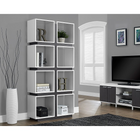 Monarch Specialties - 7076 71 po H Etagere - Blanche /Grise-Sert de bibliothèque ou diviseur de pièce