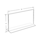 Azar Displays 11" x 14" Horizontal Double Sided Stand Up Acrylic Sign Holder, Clear, 10 Pack (152711)-Highlight important information from two different angles