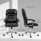 HOMCOM Big and Tall Desk Chair with Spring Cushion - 400 lbs Capacity-Rocking function helps relax and reduce fatigue during long office hours