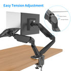 ShoppingAll - Support pour écran et ordinateur portable 2 en 1 avec 2 bras pivotants - Noir-5