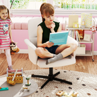 Homy Casa - Chaise de conférence pivotante pour bureau, Tissu beige-8