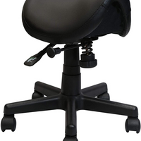 Nicer Furniture - tabouret de selle réglable en PU-Le design en selle favorise une assise active et soutient la posture.  