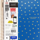 Five Star - Cahier Style 1 sujet - 200 pages - 11 po x 8,5 po - couleurs assorties-Les intercalaires à pochette séparent les sujets et offrent un rangement pratique pour les feuilles mobiles. Les pochettes de rangement renforcées aident à prévenir les déchirures