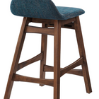 Modway - Juno Tabouret de comptoir - Tissu bleu marine - Ensemble de 2-Assemblée requise