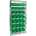 Kleton - Étagères Robustes En Treillis Métallique Avec Bacs De Rangement, Tiers 8, 36po La X 74po H X 18po P-Profondeur 18po