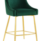 Modway - Discern Performance Velvet Tabouret de comptoir - Vert-Tabouret de comptoir Glam Deco