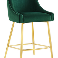 Modway - Discern Performance Velvet Tabouret de comptoir - Vert-Tabouret de comptoir Glam Deco