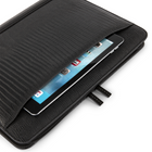Bugatti Lezard textured vegan leather rind binder, Black (RGB2391BU-BLACK)-Contour à fermeture éclair