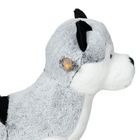 Qaba - Cheval à bascule en peluche pour enfants, balançoire jouet en peluche forme husky - gris-Couleur : gris, noir 