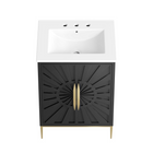 Modway - Awaken 24" Vanette de salle de bain - Blanc Noir-8