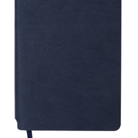 Carnet de notes en cuir végétalien de Gry Mattr, bleu marine-250 pages lignées