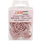 JAM Paper – Trombones en forme de spirale, rose bébé, 5 paquets de 50, total de 250 (2187132g)-Longueur : 1 po