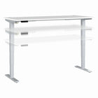 Bureau assis-debout à hauteur réglable 72 po x 30 po Move 40 Series de Bush Business Furniture - blanc/gris métallique-Le bureau assis-debout électrique à hauteur réglable est doté d’un piètement motorisé et d’un plateau 72L x 30P avec système de gestion des câbles intégré