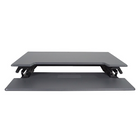 Victor – Bureau assis debout High Rise réglable en hauteur, avec support pour clavier (DCX760)-Élevez et abaissez la station en pinçant légèrement les leviers ergonomiques