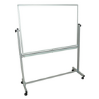 Luxor® - Tableau blanc magnétique deux côtés avec cadre en aluminium, 48 po x 36 po-Surface magnétique sur les deux côtés