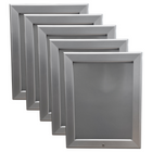 Eddie's Lockable Snap Frame Poster Holder - 8.5" x 11" - Silver Aluminum - 5 Pack (120660-5)-Lockable Snap Frame Poster Frames