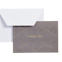 Mara-Mi Thank You Notes - 3.5" x 5" - Charcoal - 20 Pack-Thank you notecards
