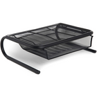 ShoppingAll Metal Mesh Monitor Desk Stand Riser Printer Stand Holder with Drawer Organizer-The stand measures 16.9"Lx 13"W x 4.9"H (43cm x 33cm x 12.4cm)