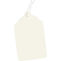 Crownhill Retail Marking / Pricing Tag With String - 2-3/4" x 1-11/16" - White - 1000 Pack-Ideal for marking prices on items in retail stores or shops
