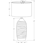Monarch Specialties 27" H Table Lamp - Grey Resin / Ivory / Cream Shade-With a 5ft long transparent cord, this perfectly sized lighting accent can be placed on an end or side table in your living room or home office, or on your bedside table for a fresh contemporary look in your bedroom