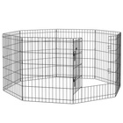 PawHut 30" Foldable Backyard Metal Pet Playpen-Black coated playpen provides long lasting protection against outdoor elements