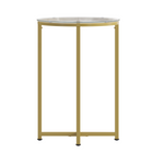 Flash Furniture Greenwich Collection Glass End Table with Matte Gold Frame-Clear Tempered Glass Surface