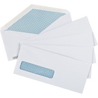 Staples #10 Window Security Envelopes with Gummed Flaps - 4-1/8" x 9-1/2" - White - 500 Pack-Open-end envelope with gummed flap that is moisture-activated for a secure seal