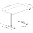 Uplite - Bureau debout mobile électrique réglable en hauteur - Blanc-Une construction entièrement en acier et un système de support de jambe épais supportent des poids jusqu'à 154 lb / 70 kg