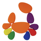 Galets arc-en-ciel edxeducation - Ensemble de 36 + 40 activités -Matériau en galets lisses et caoutchouteux fabriqué à partir de plastique pratiquement indestructible