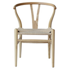 Chaise d'appoint Wishbone AP6108N, fini naturel-Taille : 22 prof. x 20 larg. x 30,5 haut. x 17( haut. du siège)