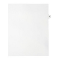 Mark Maker Legal Exhibit Index Tab White Single Tabs, 1/15th Cut, Letter Size, No Holes, Letter D, 25 Pack-White Single Tabs, 1/15th Cut