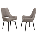 Brassex - Chaise d'appoint 510987 Oakley - ensemble de 2 - brun antique-Style contemporain