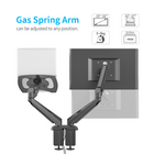 ShoppingAll - Support pour écran et ordinateur portable 2 en 1 avec 2 bras pivotants - Noir-Conçu avec un système de ressort à gaz qui offre une grande flexibilité pour optimiser la position de vos moniteurs et de votre ordinateur portable.