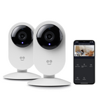 Geeni Glimpse 1080p HD Smart Security Cameras - White - 2 Pack-Fixed Security Camera
