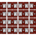 Pendaflex A-Z Brown End Tab Filing Labels - W - 240 Pack-Compatible with DataFile L8701 series labels