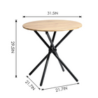 FurnitureR - Bureau d'ordinateur élégant couleur noyer avec support pour dessus de bureau-4