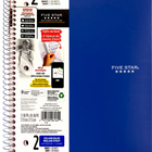 Five Star® - Cahier à 2 sujets de qualité supérieure, 10-1/2 po x 8 po, variés, 240 pages-Papier de qualité supérieure