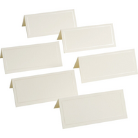 Gartner Studios® - Cartons nominatifs, 3 1/4 po x 1 5/8 po, blanc avec bordure ivoire nacré, paq./48-Cartons blancs avec bordure ivoire nacré