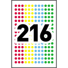Avery See Thru Removable Colour-Coding Labels, 1/4" Round, Assorted, 648 Pack (2370)-0.25" Assorted