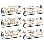 Ashley Productions - Effaceur magnétique pour tableau blanc, Tout le monde est le bienvenu, lot de 6-Gomme à tableau blanc attrayante pour la décoration de la salle de classe