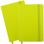 JAM Paper Hardcover Lined Notebook With Elastic Closure, Travel Size, 4 x 6 Journal, Green Apple, 2/Pack (340528852g)-Green Apple Harcover Notebook / Journal