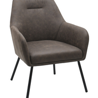Brassex Arlo Accent Chair - Vintage Brown-Premium fabric cover