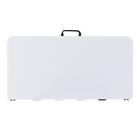 Table carrée pliante de 34 po en plastique blanc-3