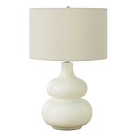 Monarch Specialties 25" H Contemporary Table Lamp - Ivory / Cream Shade / Cream Ceramic-Illuminate any room with this stylish 25"h table lamp and a 6 foot cord, perfect to place on an end or side table in the living room and office, or a bedside table in a bedroom