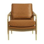 Modway - Langford Cuir végane Fauteuil d’accent - Noyer Tan-8