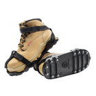 Impacto - Crampons hexagonaux en acier Sasquatch avec sangles - Grande taille (homme 44-46) - Noir - 1 paire-Bretelles réglables avec fermeture auto-agrippant dans la zone des orteils et du talon