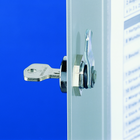 Durable Brushed Aluminum Key Cabinet with Key Lock - 18 Key - Silver-11-3/4"W x 4-5/8"D x 11"H