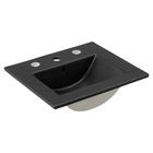 Modway - Steamforge 18" Vanette de salle de bain - Noir noir-Construction en métal, placage de bois et MDF